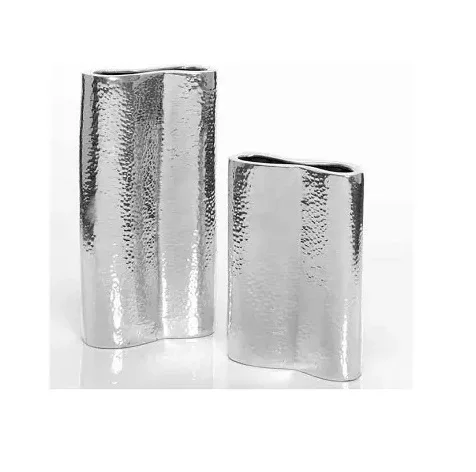 New Arrival Designer Aluminum Flower Vases Antique Finishing black color Flower Vases With Handmade Decorative Hot Selling