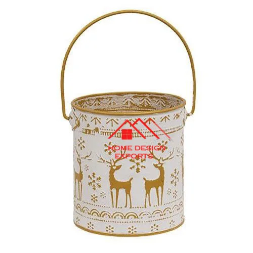 Luxury Nickel Finished Metal Rain Deer Ice Bucket For Events and Party Wine Bottle Cooler