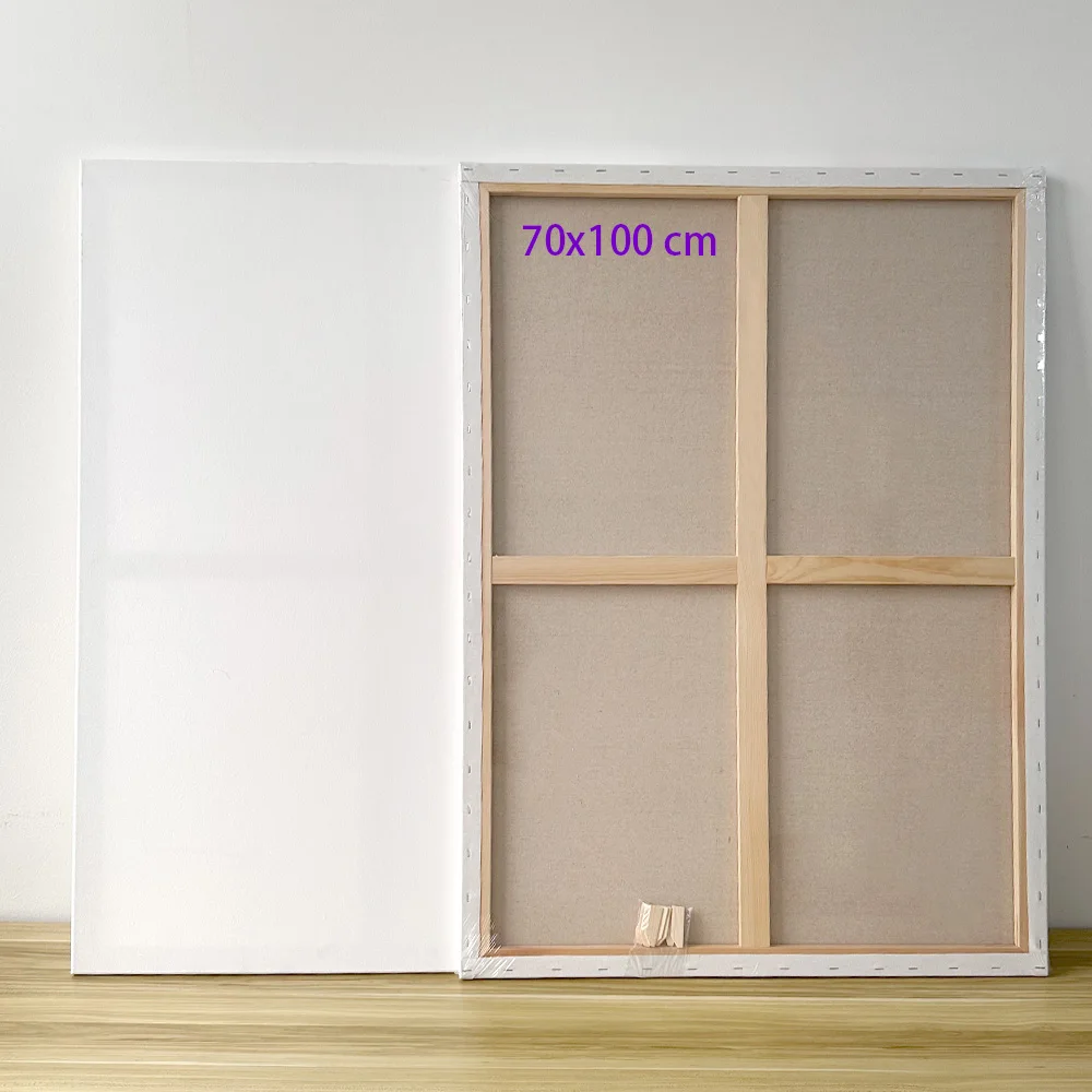 canvases Art Supplies 70x100CM Stretched Canvas Frame for Oil Painting Acrylic Primer Cotton Large Canvas Print Painting Medium