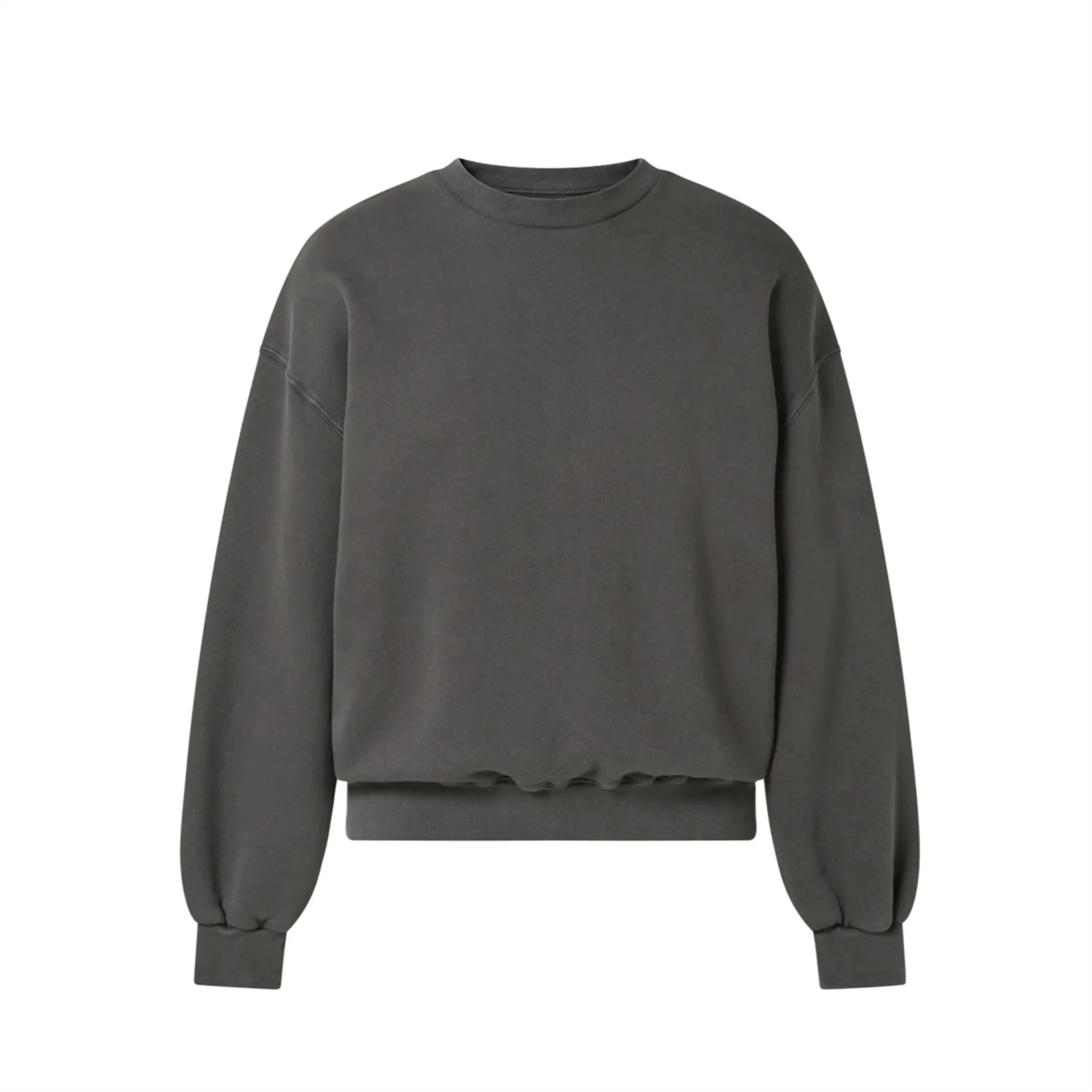OEM Blank French Terry Fleece Custom Crewneck Oversized Sweatshirt 100% Cotton Drop Shoulder Luxury Men Sweatshirt