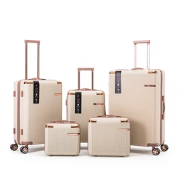 Wholesale ABS Trolley Suitcase Set 12/14/20/24/28 Travel Bag Trolley Luggage Set 3-6pcs