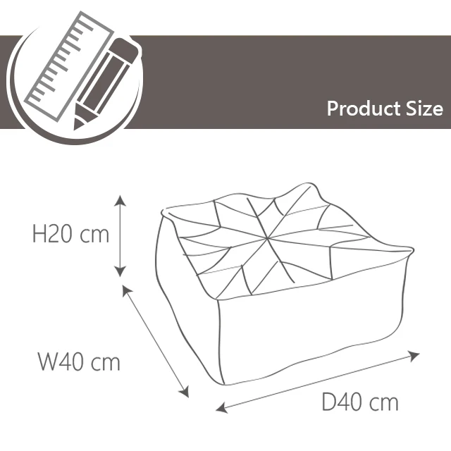 Flame retardantDurable Star Moroccan Puff Footstool floor cushion slab Bean Bag cover