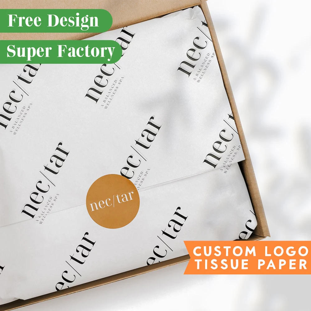 custom tissue paper gift wrapping paper with company logo garment packaging paper