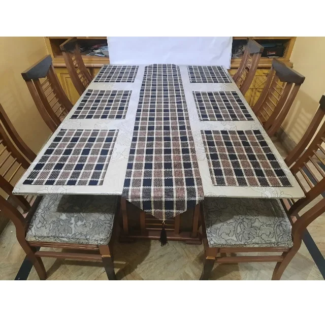 Wholesale best price rectangle kitchen restaurant custom 100% Organic Cotton dining table mats GOTS Certificate for Home Decors