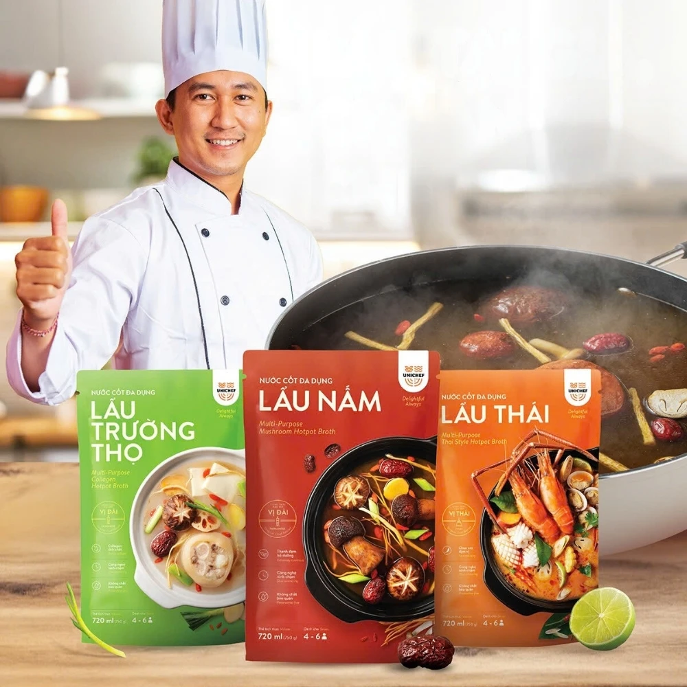 Hotpot Soup Fast Delivery Thai Style Hotpot Broth High-Grade Spicy And Sour Ready For Export Made In Vietnam Manufacturer