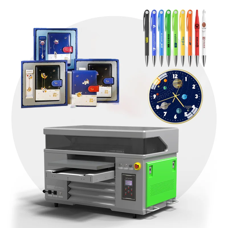 Multi functional A2UV flatbed printer AB film varnish sticker notebook pen UV printer high-quality A2 size printer