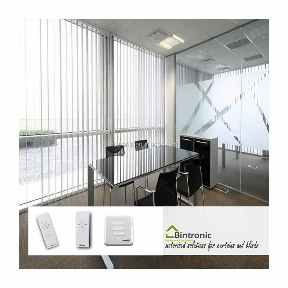 Bintronic Taiwan Home Sense Appliance Automation Motorized Vertical Blinds Domotic Home Automation