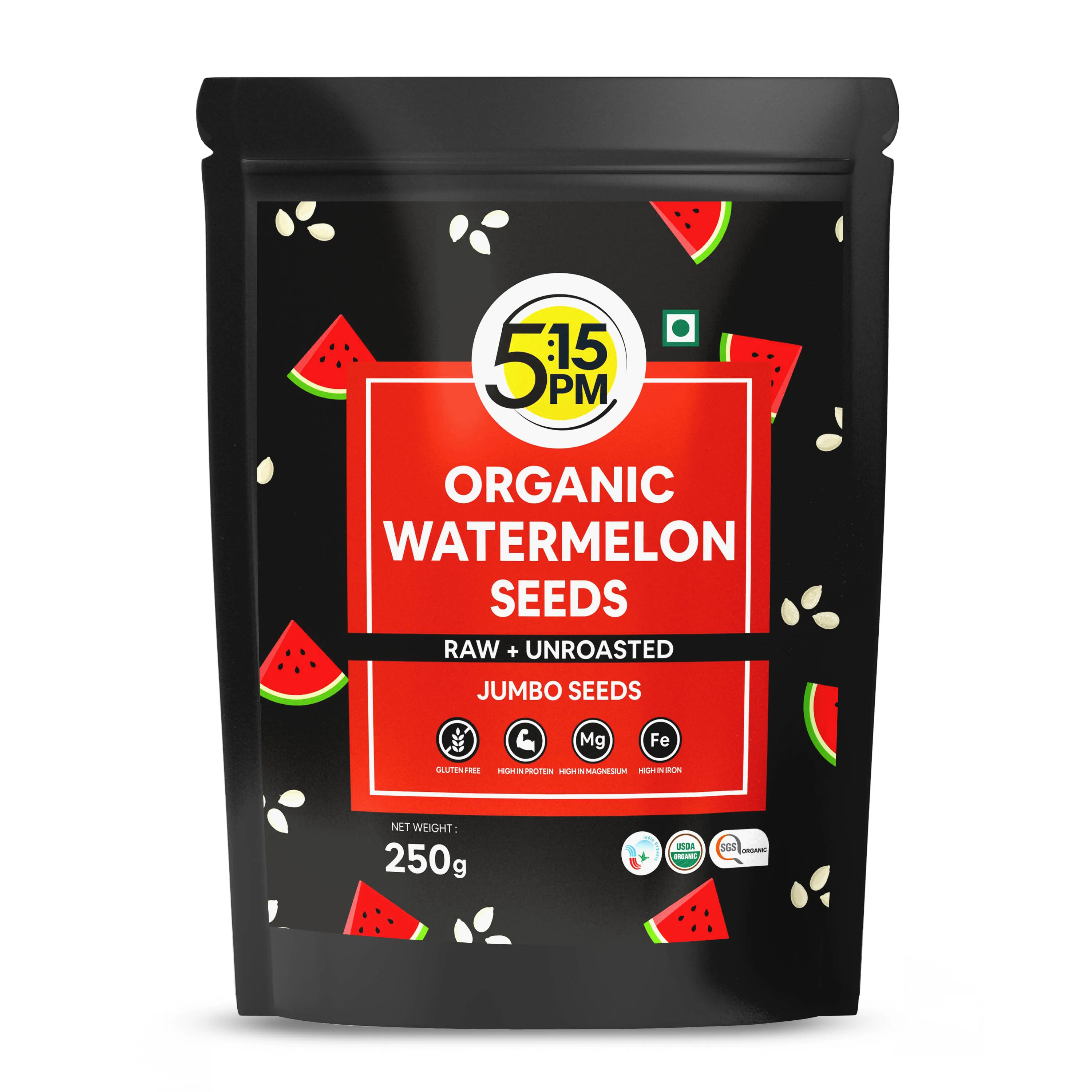 Organic Raw & Unroasted Watermelon Seeds 250gm for eating Tarbooj ke beej / Magaj Seeds High in Protein