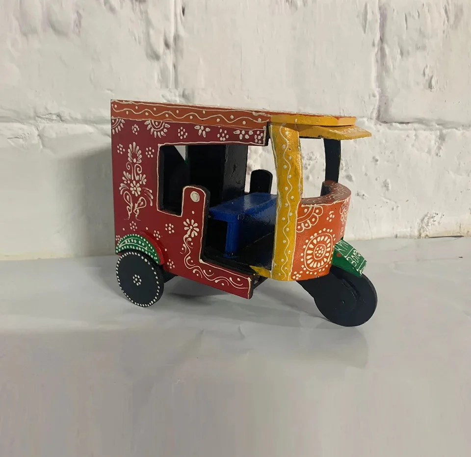 made in india antique  Wooden Auto Rickshaw handicraft showpieces Decorative Showpiece for home decoration & gifted