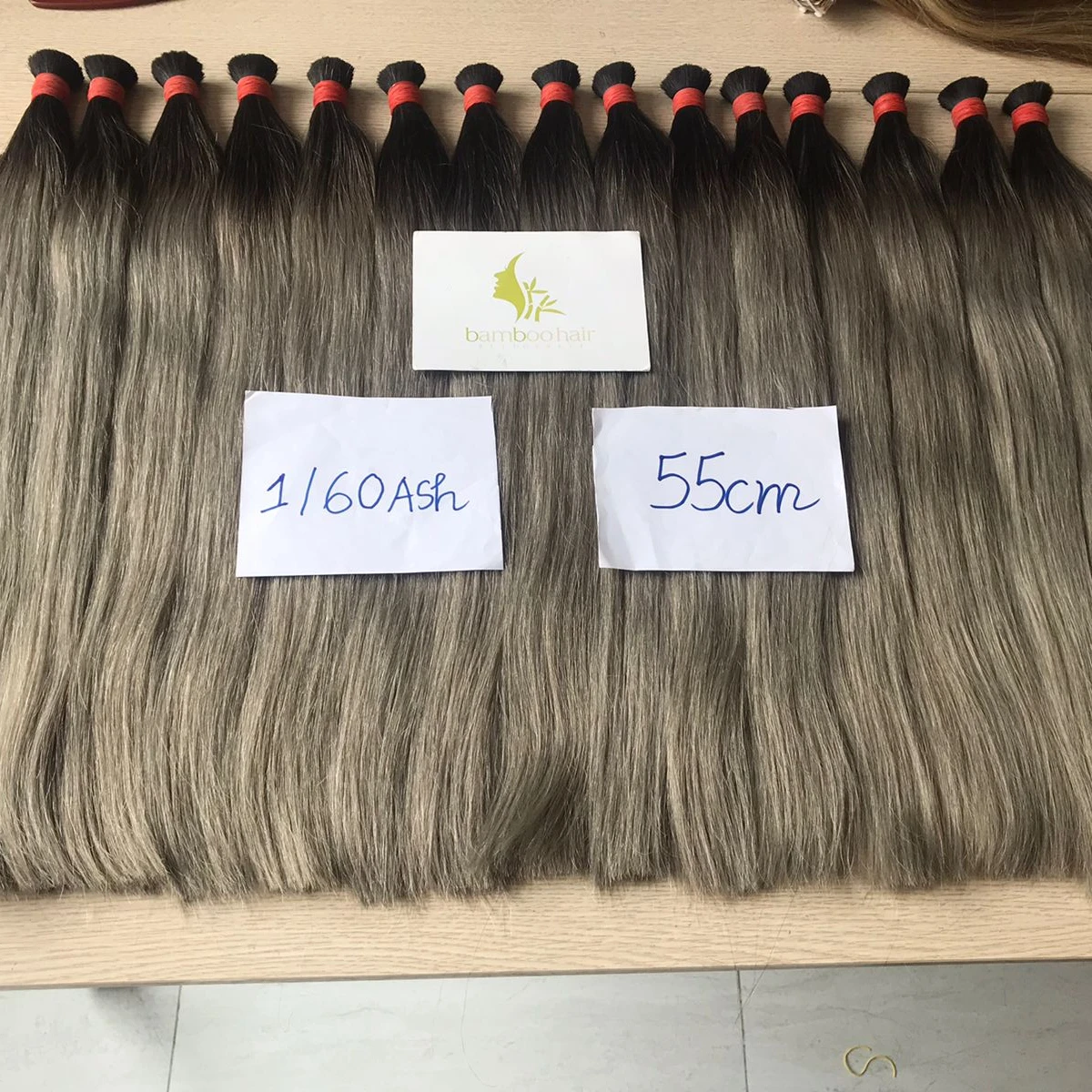 BULK HAIR EXTENSION BAMBOOHAIR BRANCH Best price  Ombre color hair extension from 100% Vietnam human hair