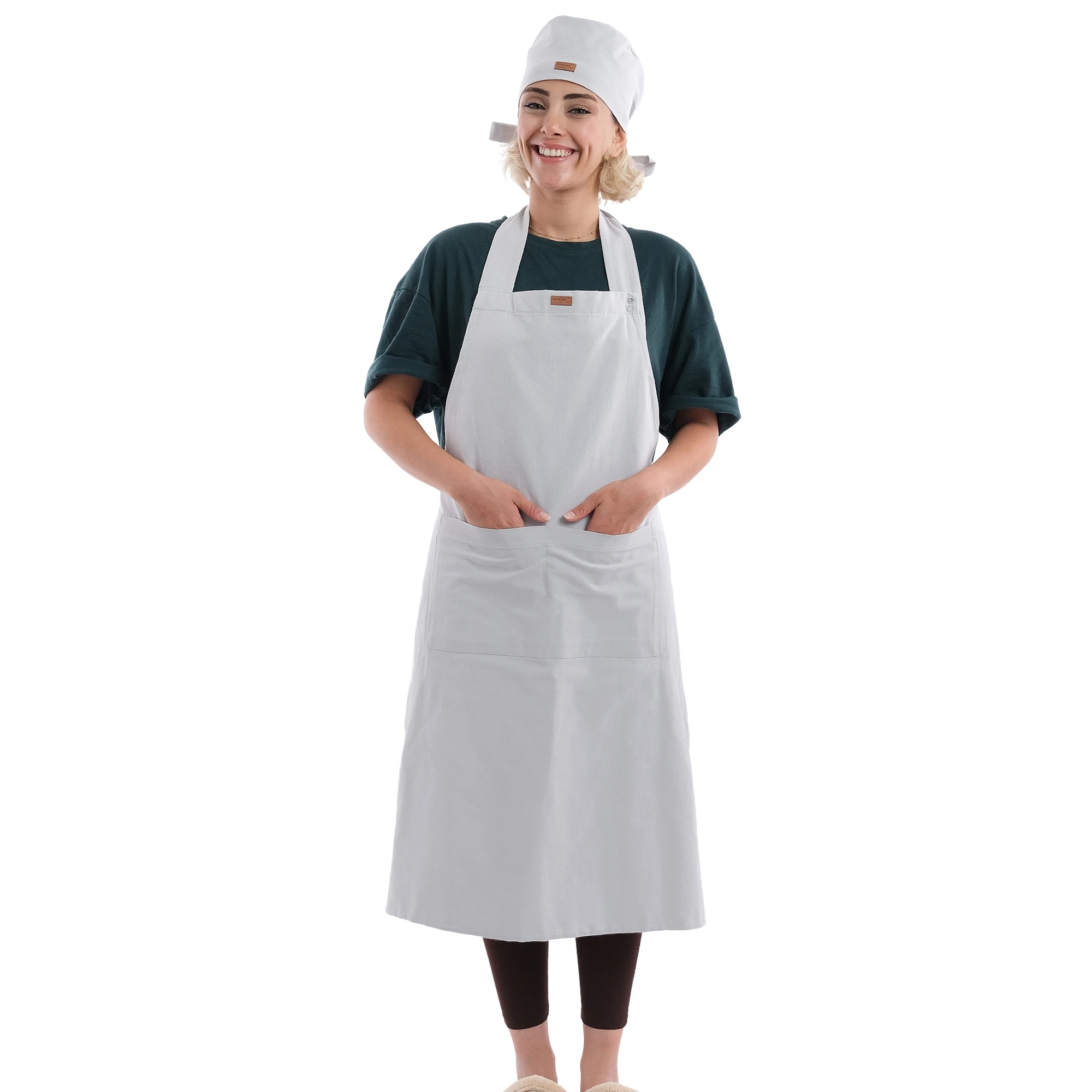 Kitchen Apron Bone Set Kitchen Bar Apron Restaurant Apron with High Quality Uniforms Personalized Logo for Baristas
