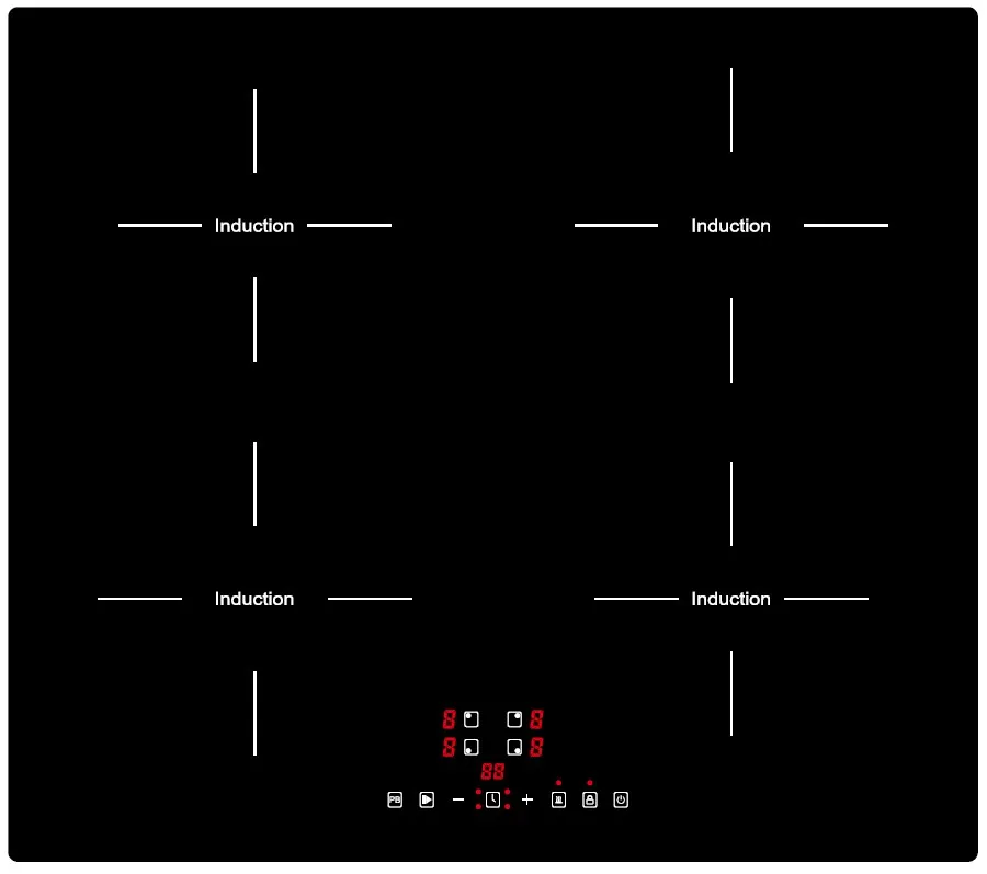 Hot Sales Induction Cooktops Built In Touch Screen Induction Cooker 4 Plates Burner Electric Cooktop