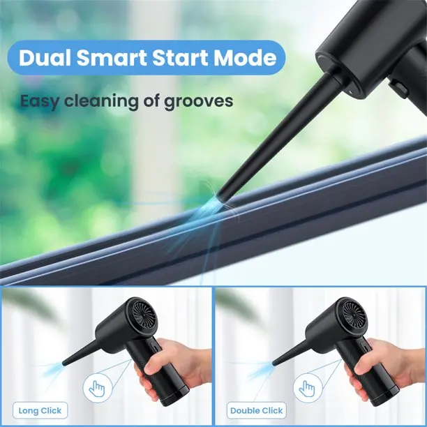 OEM Logo 6000mAh Electric Handheld Cordless Mini air spray duster Gun Compute blower electronic Compressed Air Duster For Car