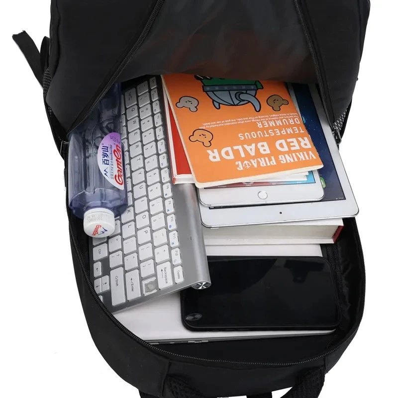 Street Wear Solid Color Back Packs With Custom with back rolling tire New Fashion High Quality huge space black dyed collage bag