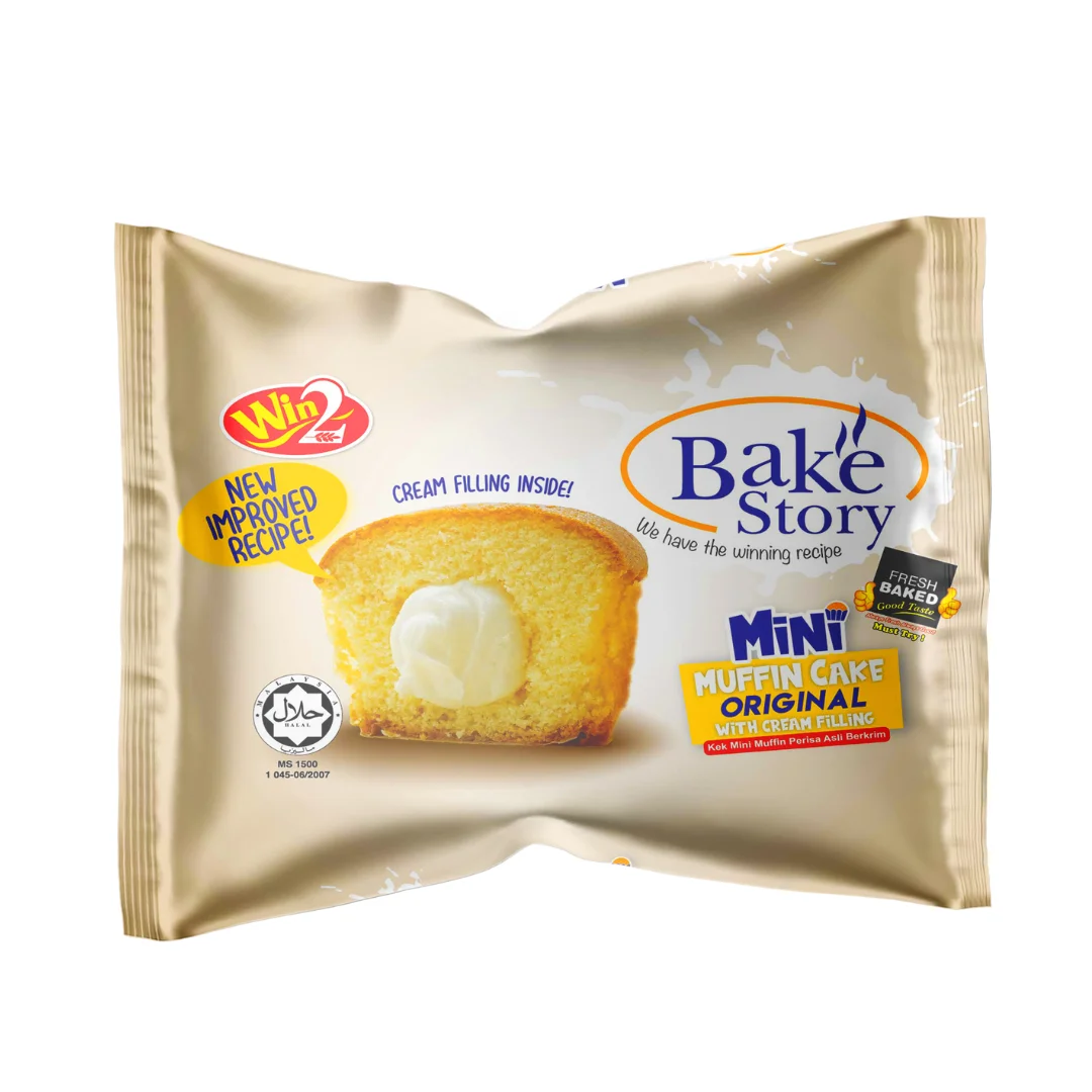 Win2 Bake Story Mini Muffin Cake Original Flavored with Cream Filling 320g Perfect for any party or special occasion