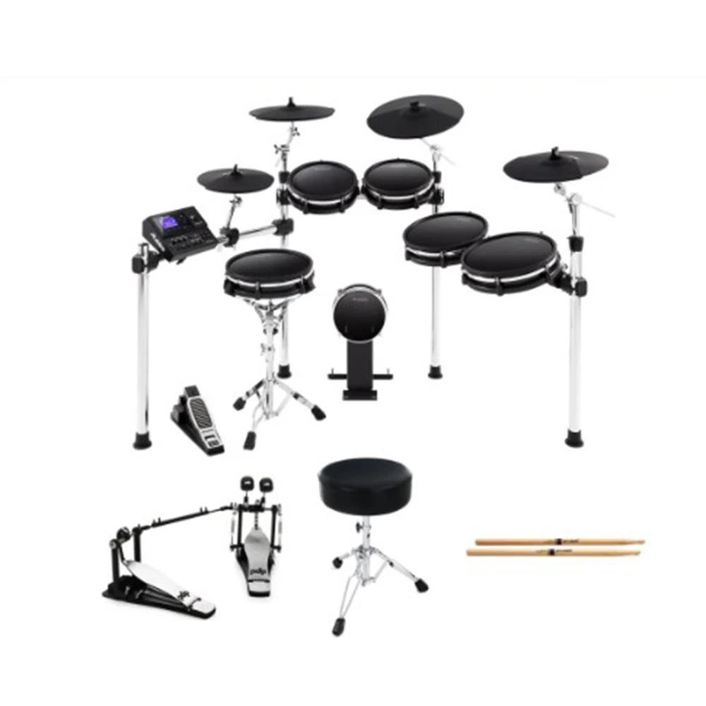 Alesis DM10 MKII Pro Electronic Drum Set Double Bass Essentials Bundle