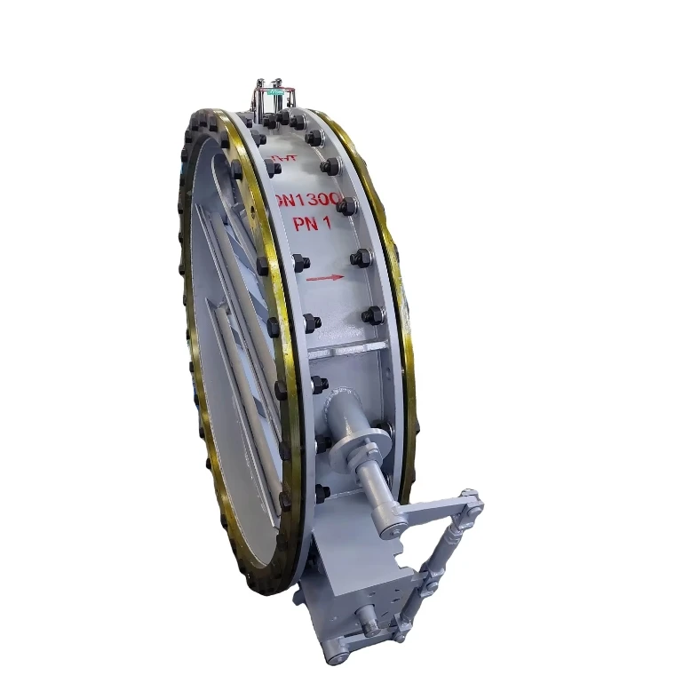 Large Diameter DN500-1000 Manual Electric Shutter Butterfly Valve for Gas General Application Flange