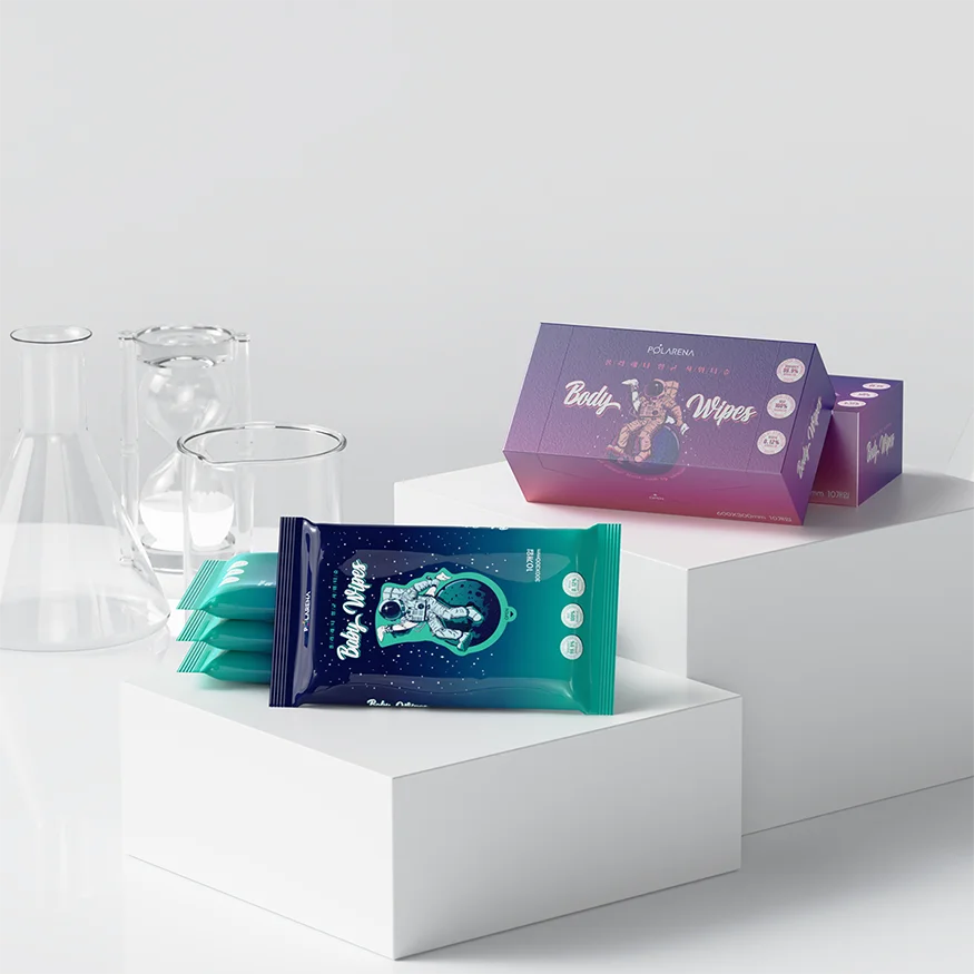 [PLORENA]ANTIMICROBACTERIAL Tissues Cleaning White Super Cleaning Cleaner Wet Tissues OEM Natural Packs Feature Eco Material