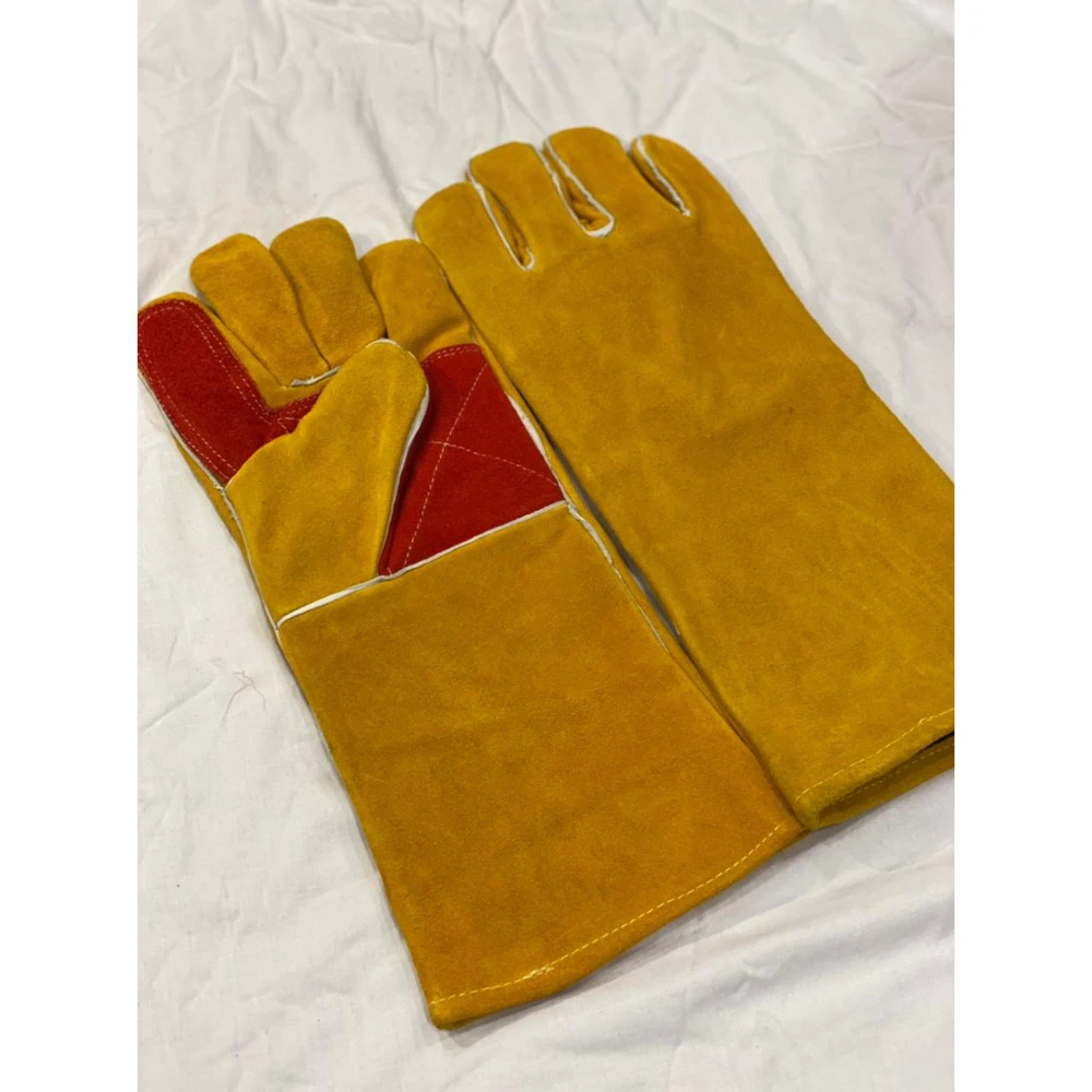Safety Welding Glove Hand Protection Glove Wear Resistant Gardening Work Anti Slip Cowhide Leather Gloves 2024