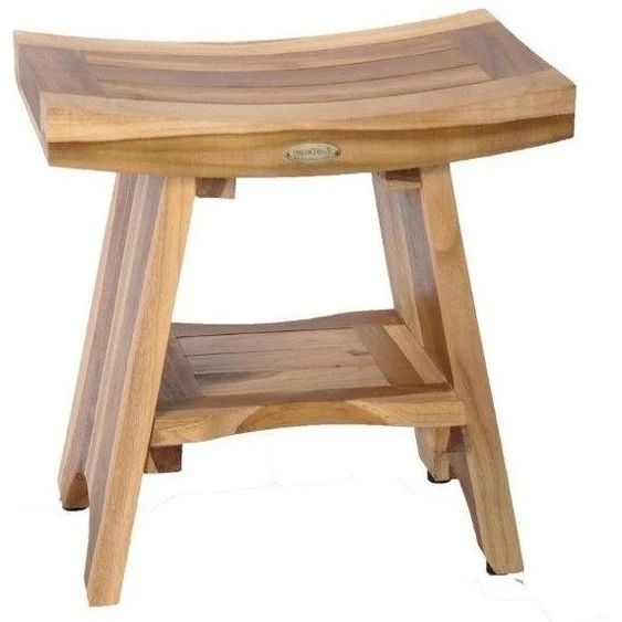 Твердый Тиковый деревянный стул для душа для ванной комнаты, стирание ножки, натуральная водяная база проектная мебель для отеля