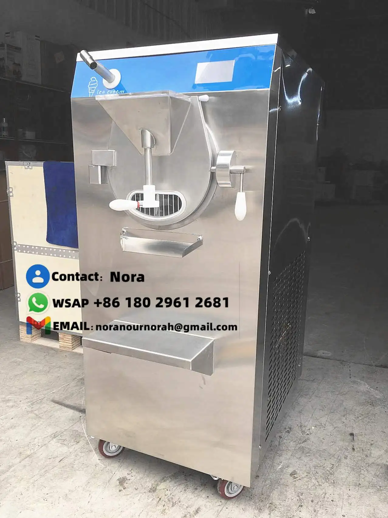 MAYJESSIE M10E Tasty Gelato Machine Hard Ice Cream Machine Batch Freezer For Commercial