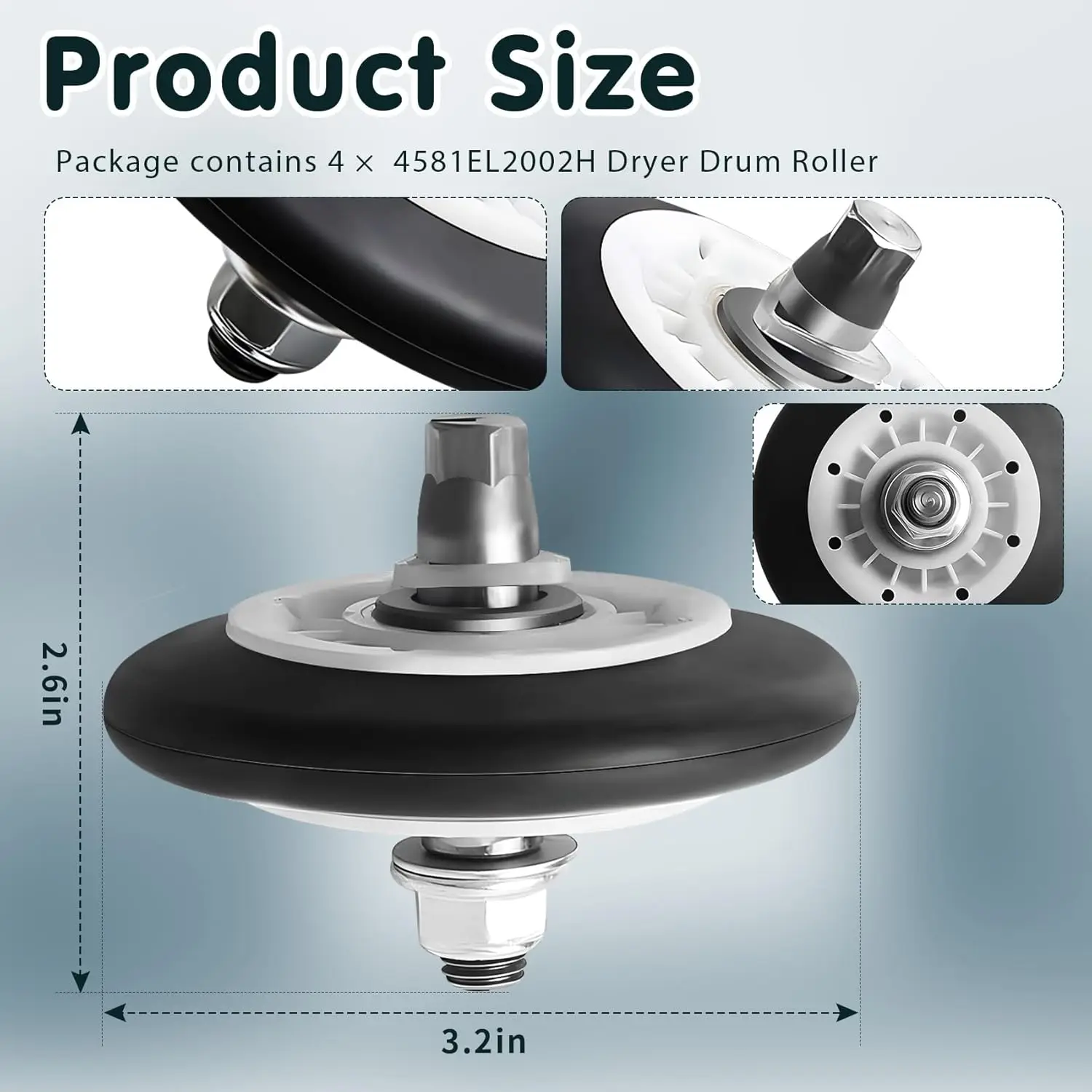 High quality Dryer Drum Roller Kit 4581EL2002L Replacement 4581EL2002E AP7220429 PS17269866 EAP17269866