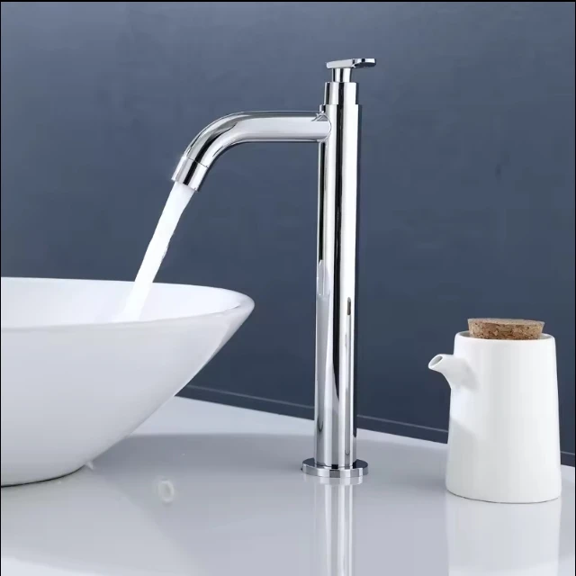 Contemporary Single-Hole Basin Faucet Tall Body Water Tap Faucet Cold Only Outdoor Laundry Wholesale Bathroom Cabinets Toilet