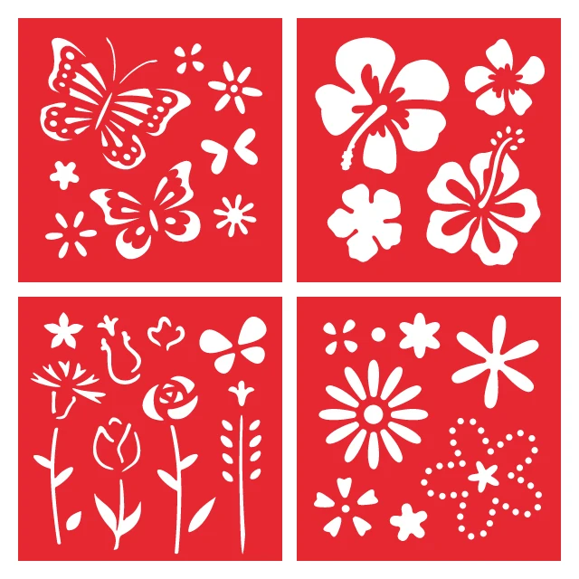 Wholesale flower stencils for kids painting and drawing