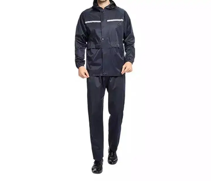 Waterproof Zipper Rain Coat Suit for Men Custom Zipper Rain Coat Women Bag Pants Poncho Customized PVC Adult Universal Logo Item