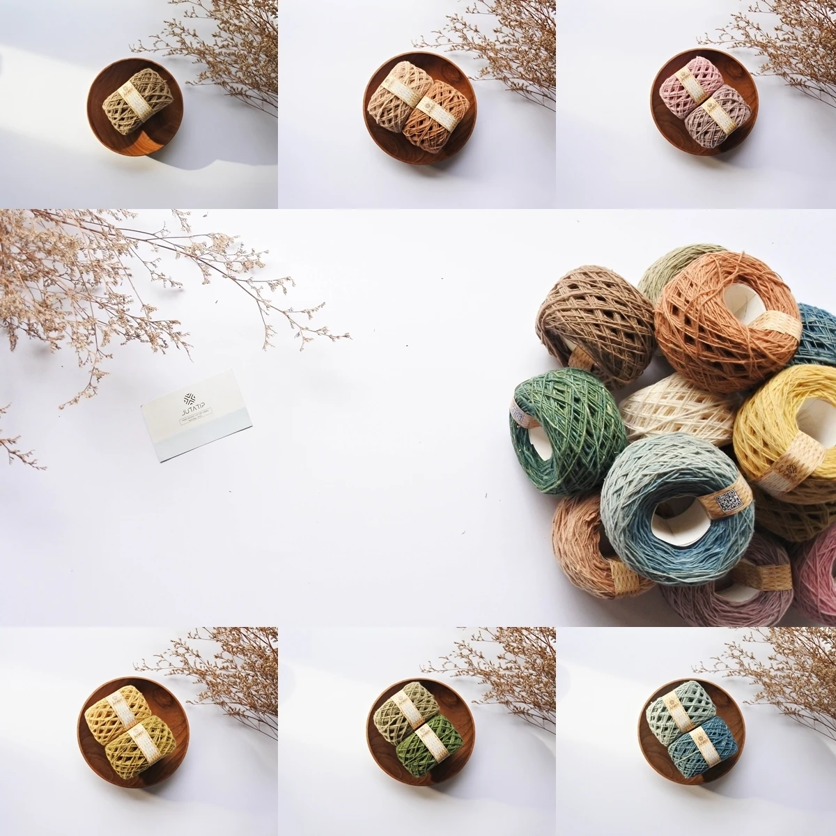 Cotton Yarn Dyed with Natural Dyes 100% Medium Strength 25 g 160m Customized Color OEM Wholesales Thread and Yarn