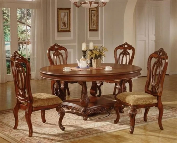 Rosewood Dining Table Set New Design Made of Solid Sheesham Wood Luxury Unique Style Dining Table Set Manufacturer