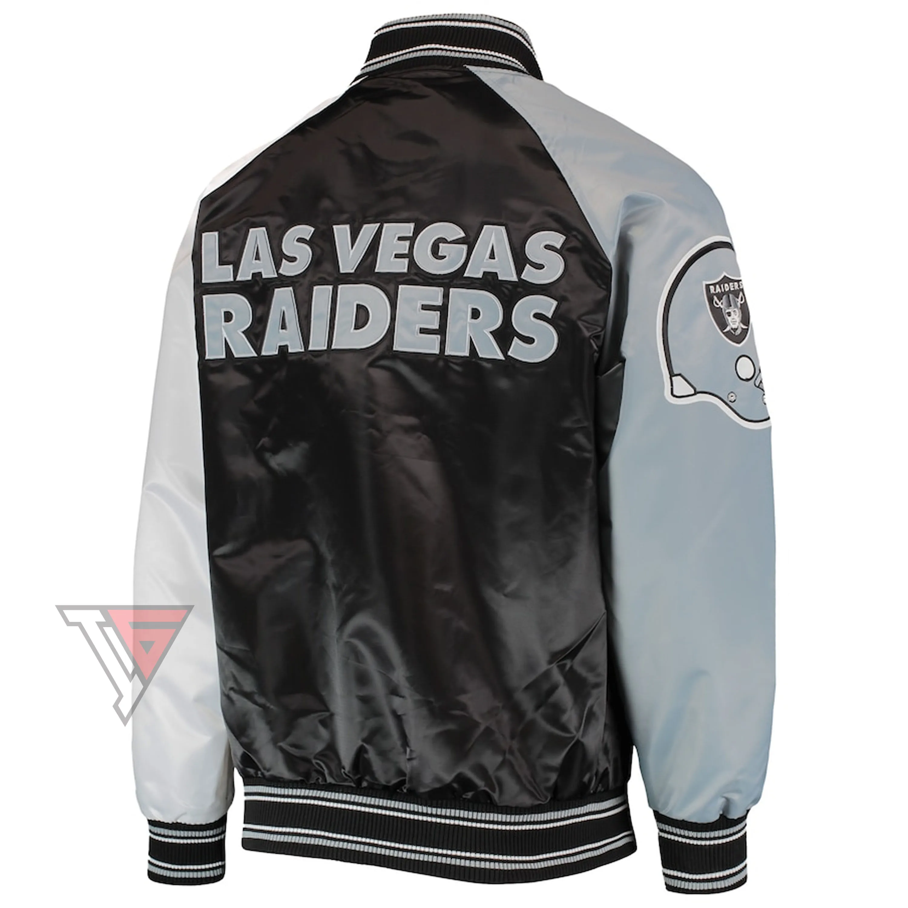 Customized Design Team Name & Number Starter bomber jackets / Las Vegas Raiders Starter Satin bomber Jacket