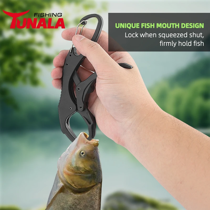 2024 NEW Portable Plastic Catfish Grippers Pliers Saltwater Lip Grip Tool with safety Clip