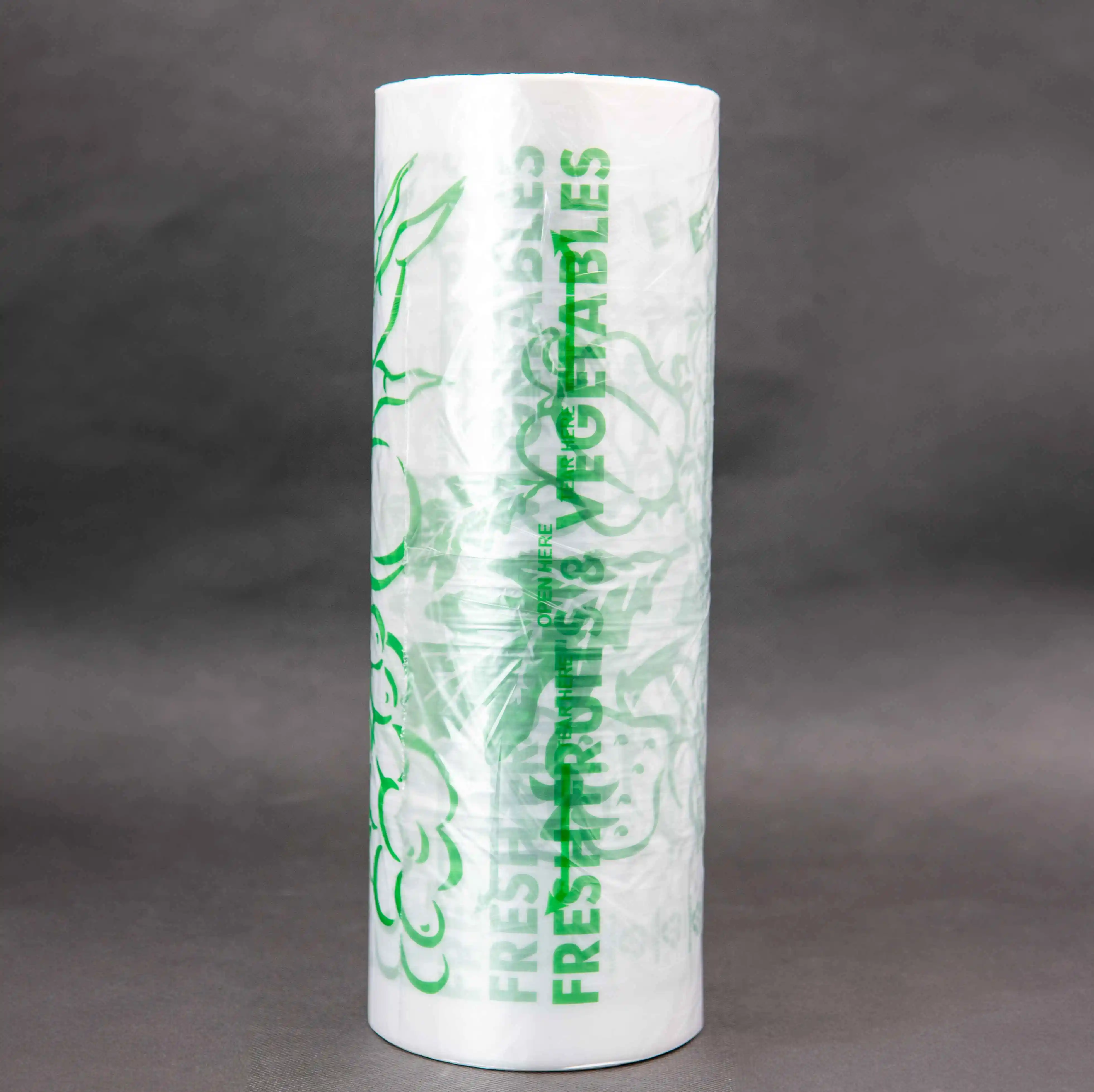 OEM ODM Wholesale Custom Logo Storage Food Flat Plastic Bag on Roll Narrow Produce Roll bags from Vietnam Company Packaging Bags