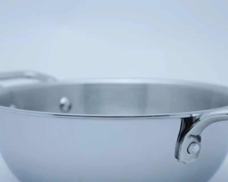 Factory Direct Stainless steel Kitchenware 3-ply Stainless Steel Honeycomb Non Stick Cooking Wok Pan Chinese Wok kadai Triply