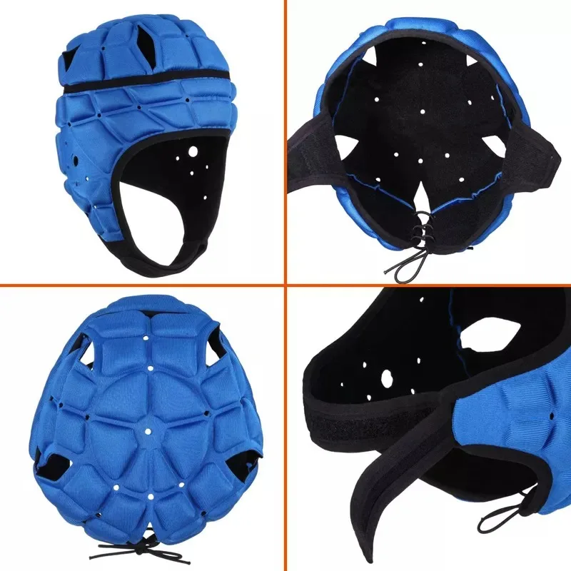 Premium Rugby Helmet Sport Soft Shell Head guard Headgear Breathable for Soccer Football Lacrosse Hockey
