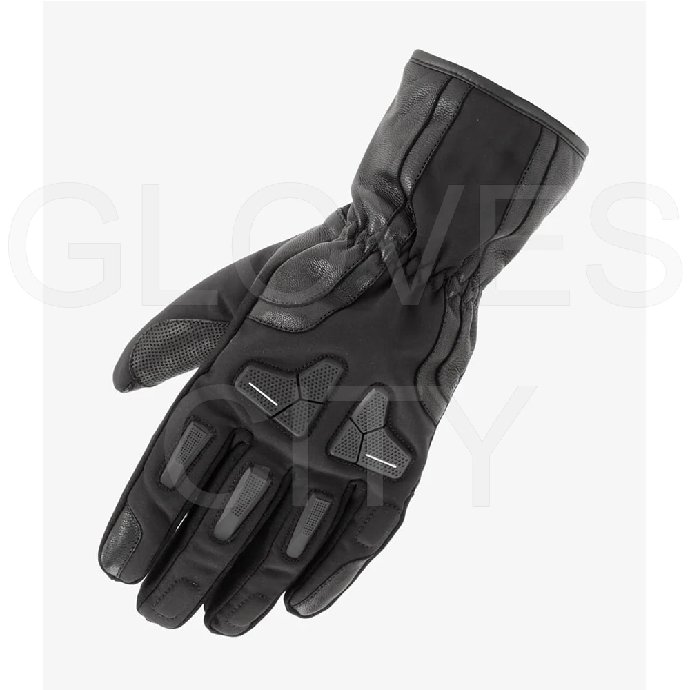 High Quality Leather Motorcycle Gloves Thick Windproof Warm Waterproof Winter Gloves with Touch Screen for Sports Motocross