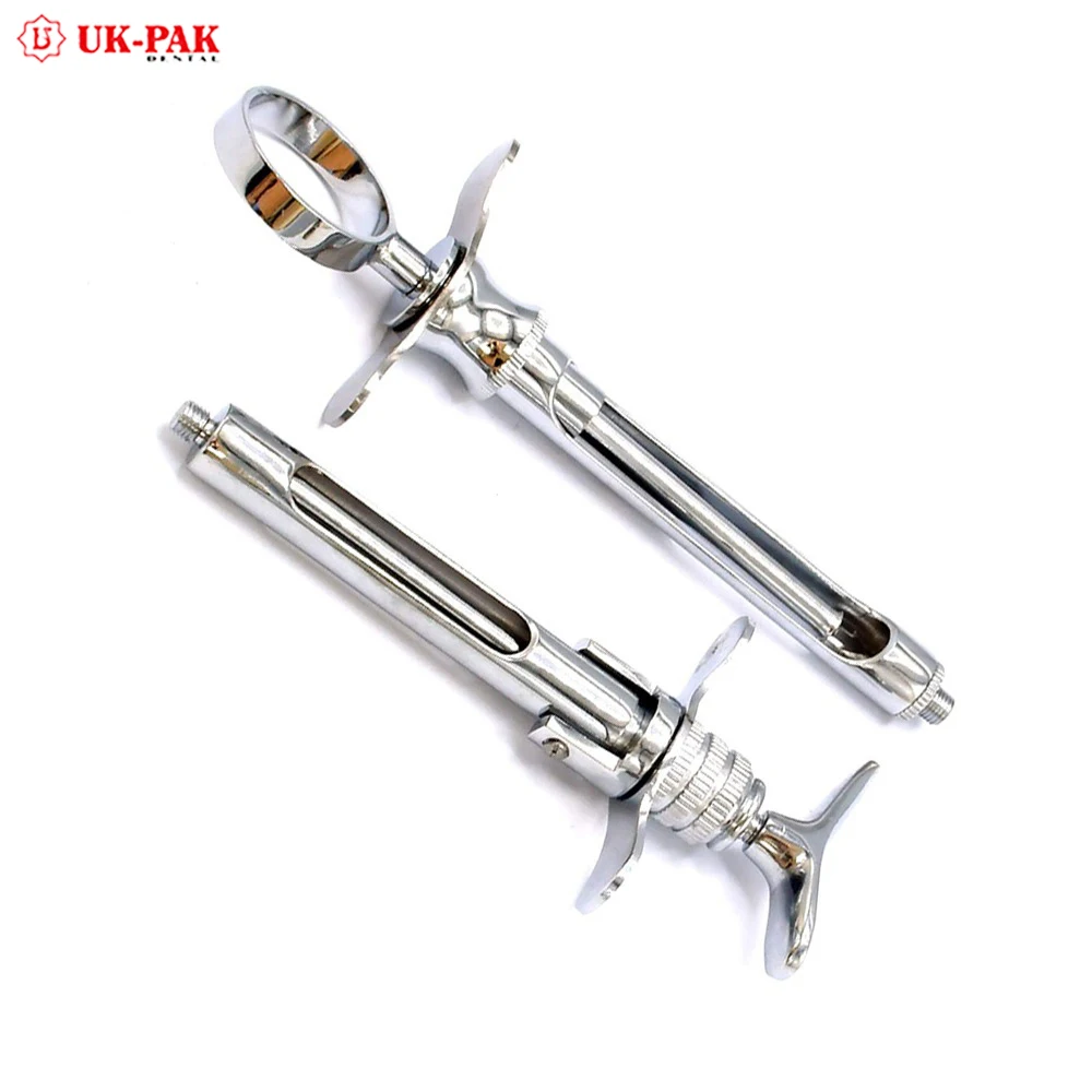 Stainless Steel Dental Instruments Cartridge Aspirating Dentist Syringes 2.2 ML Dental Syringes