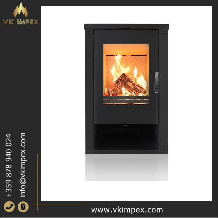 Modern Design 83kg Solid Fuel Wood Burning Fireplaces 9kW Nominal Heat Efficiency Cast Iron Decorative Exported Bulgaria