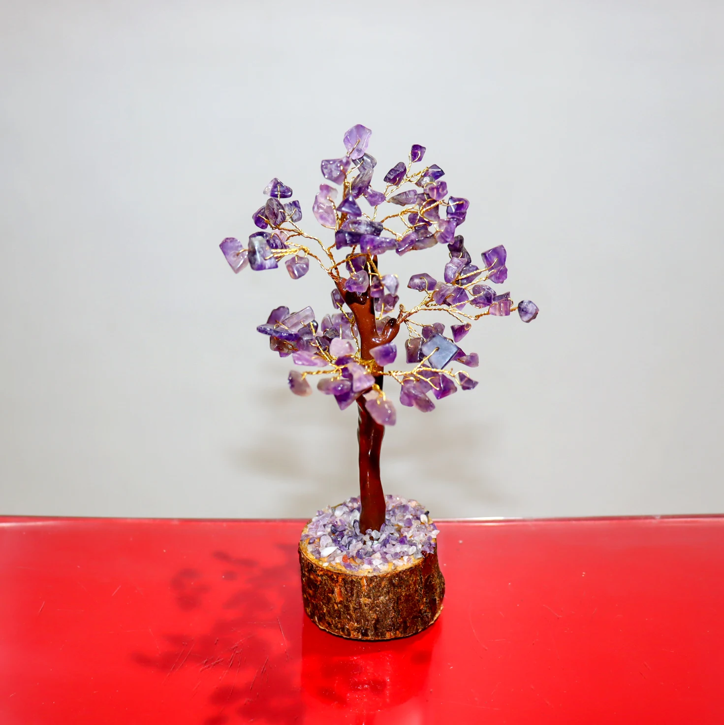 Handmade Crystal Stone Chips Trees Amethyst Gemstone Tree for Decoration and Gift available at Reasonable Price in India