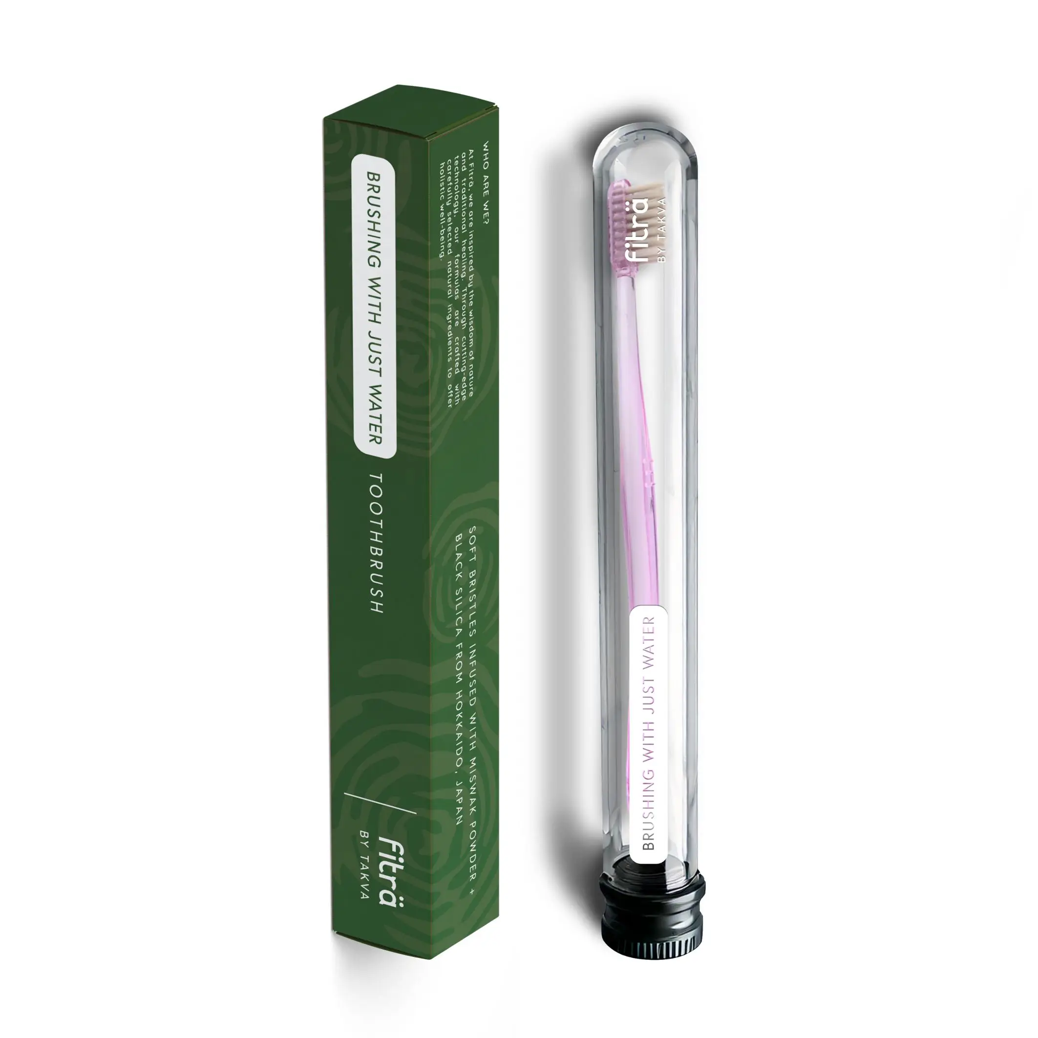 Sewak Toothbrushes With Water Natural Miswak Black Silica Oral Care Hygiene Fitra Naturel Toothbrush by TAKVA Made In Japan