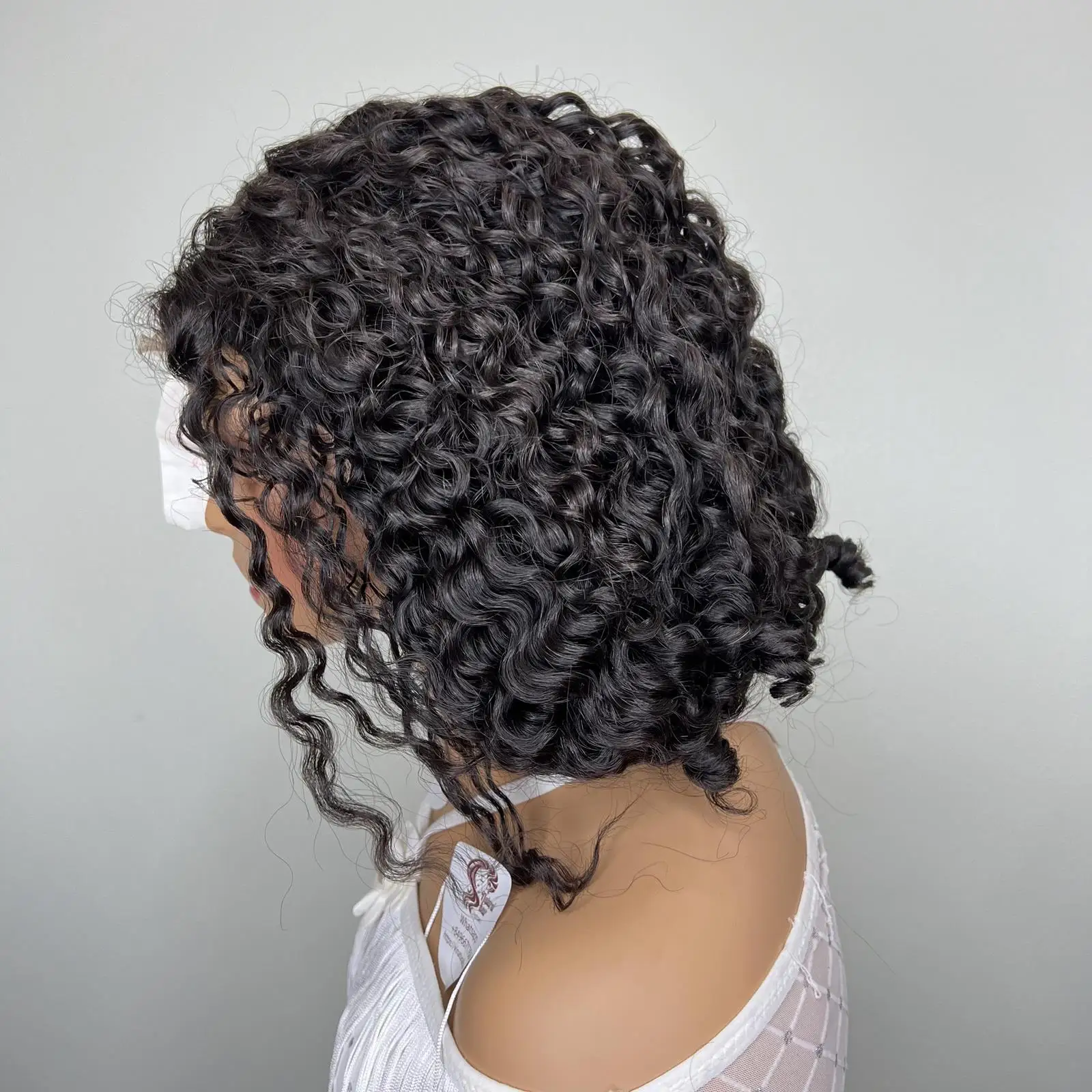 New product: Burmese Curly Hair Wigs Short Curly Wigs with 4x4 Lace Closure DD, 1B, 180% Density and 100% Vietnamese Human Hair