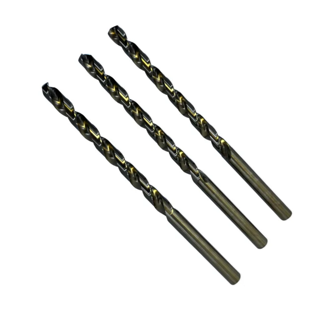 9mm HSS-E DIN 2mm 340 Extra Long Drill Bit with Cylindrical Shank, Gold Series for Metal Drilling Robust and Reliable