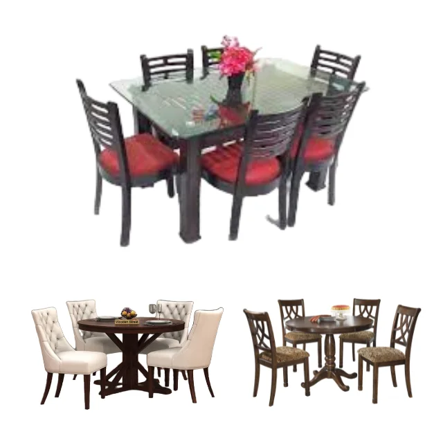 Set Dining Table and Chair Set Luxury Modern Restaurant Home Dining Room Quality Carpentry Handmade