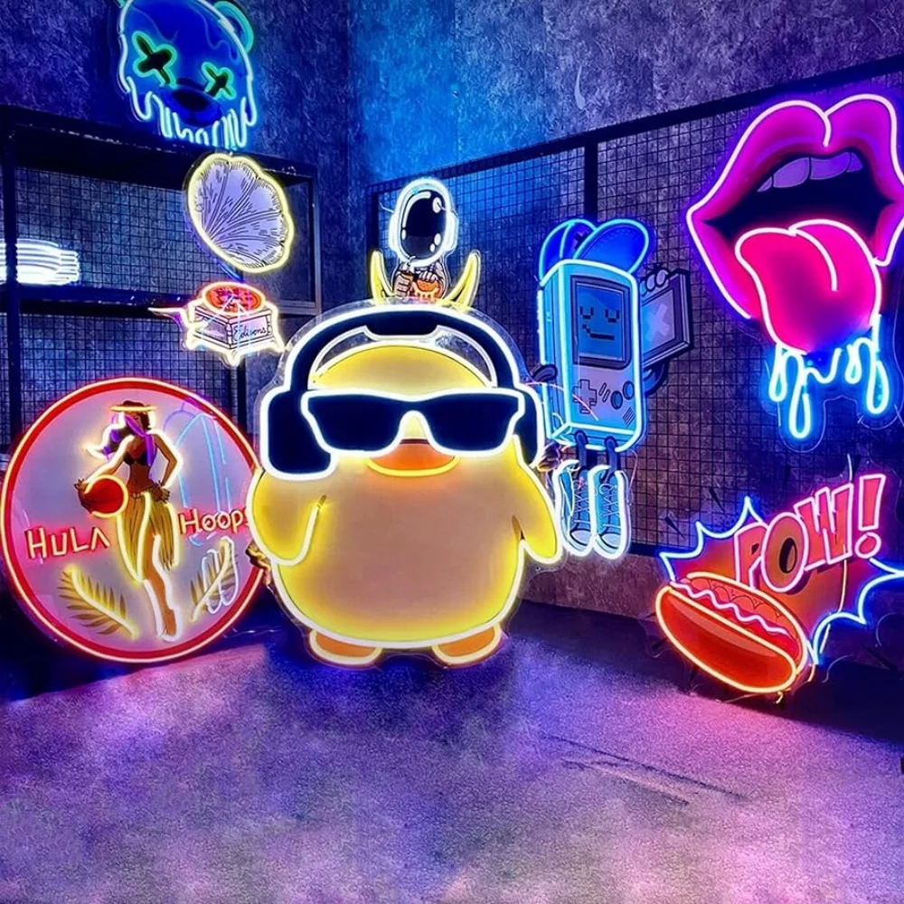 Store Business  Signboard Decoration Led Advertising Light up Sign UV Printed Neon Sign Light Design for Store Decoration