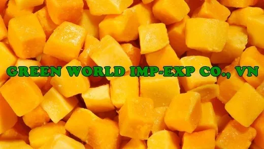 IQF FROZEN MANGO CUBE - EXPORTED STANDARD FROM VIETNAM - NATURALLY SWEET BEAUTIFUL COLOR LOW-CALORIE CUBE SHAPE