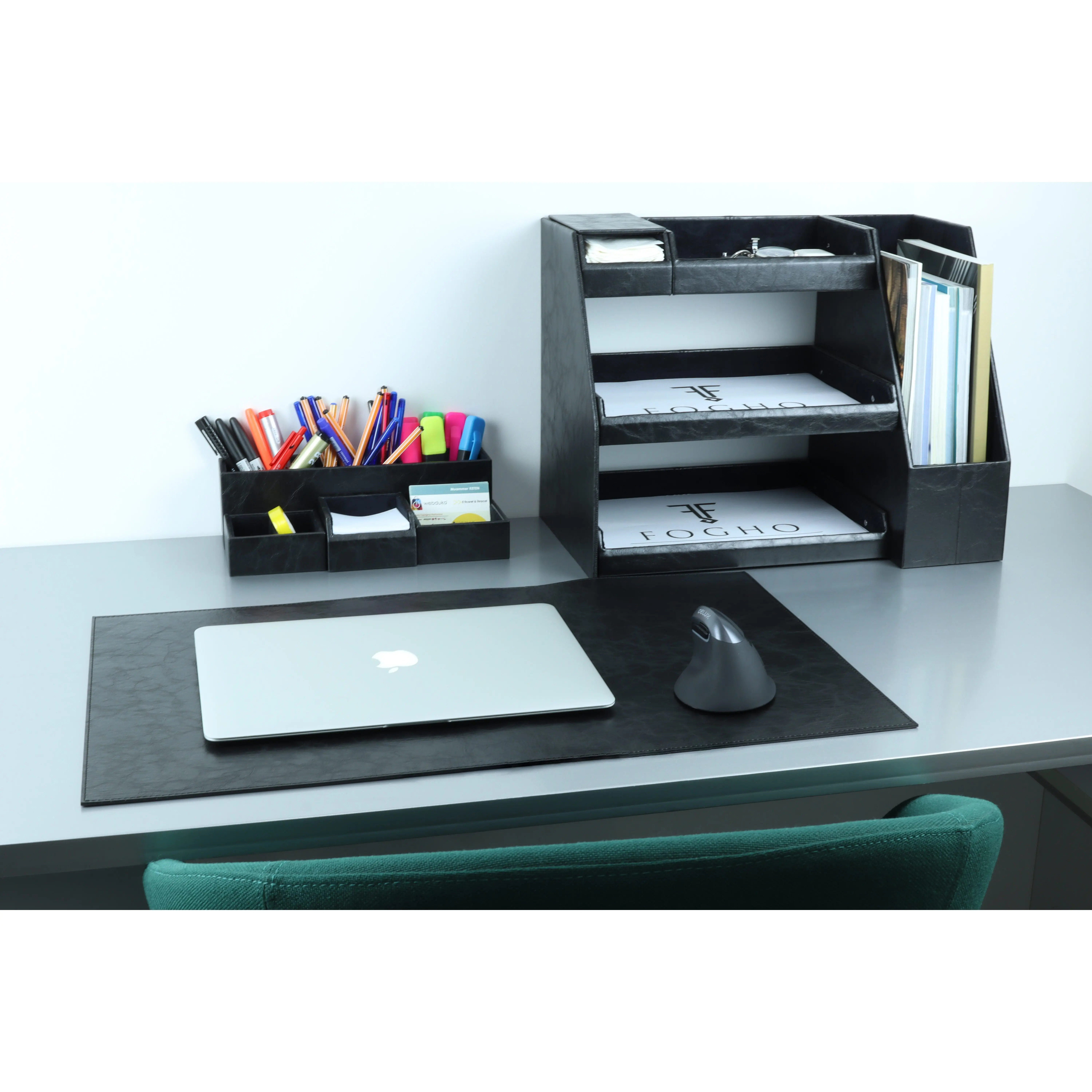 10-Piece Leather Desk Organizer Set Home Office Accessories-Premium Office Desk Organizers