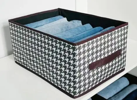 Thousands of bird grid storage box drawers large capacity can fold the clothes hand -up storage box
