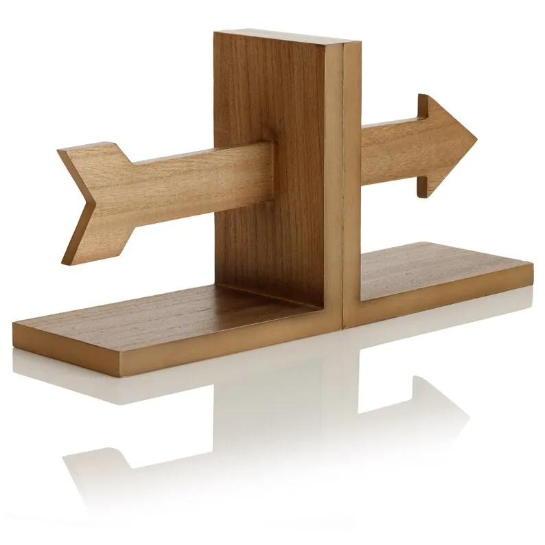 Пики Книга заканчивается лесной детская Декор деревянная стрела частей (по обеим сторонам) подставка для