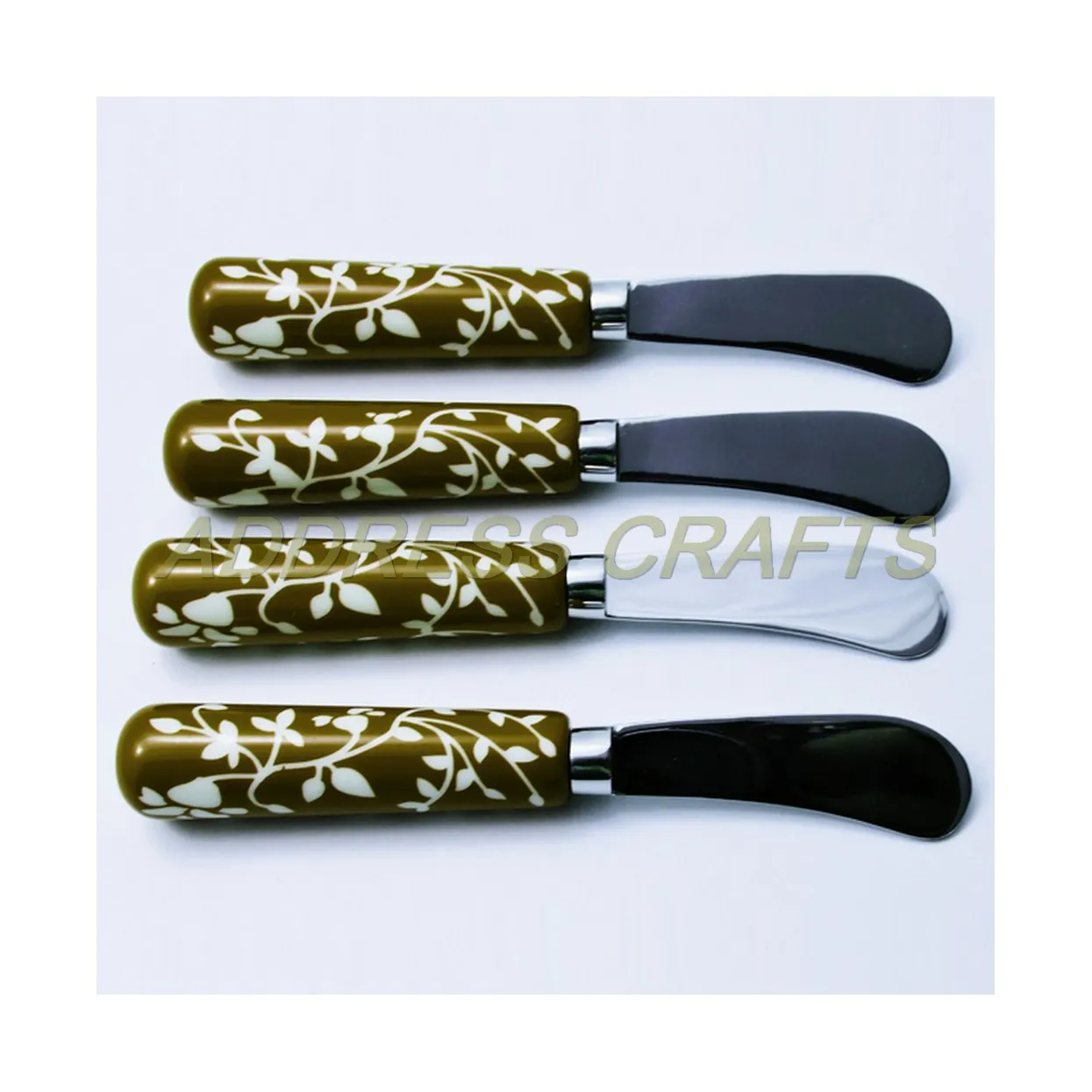 Luxury Style Butter Knife Set Stainless Steel Blade With Resin Handle Table Decoration Cutlery Set High Quality Spreader Knife